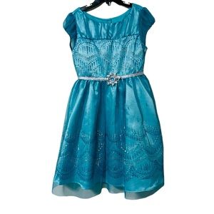Jona Michelle Girls Size 7 Teal Colored Dress